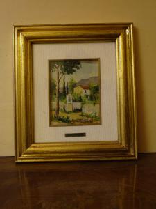 QUADRO ACRILICO SU LASTRA DI ARGENTO OPERA DI “RENZO PAOLETTI”